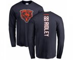 Chicago Bears #88 Riley Ridley Navy Blue Backer Long Sleeve T-Shirt