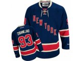 New York Rangers #93 Mika Zibanejad Authentic Navy Blue Third NHL Jersey