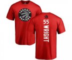 Toronto Raptors #55 Delon Wright Red Backer T-Shirt
