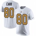 New Orleans Saints #80 Austin Carr White Rush Pride Name & Number T-Shirt