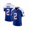Buffalo Bills #2 Tyler Bass Blue White 2023 F.U.S.E. Throwback Vapor Untouchable Limited Football Stitched Jersey