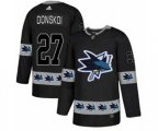 Adidas San Jose Sharks #27 Joonas Donskoi Authentic Black Team Logo Fashion NHL Jersey