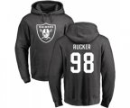 Oakland Raiders #98 Frostee Rucker Ash One Color Pullover Hoodie