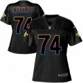 Women New Orleans Saints #74 Jermon Bushrod Game Black Fashion NFL Jersey