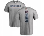 Denver Broncos #84 Shannon Sharpe Ash Backer T-Shirt