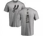 San Antonio Spurs #8 Patty Mills Ash Backer T-Shirt
