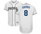 San Diego Padres #8 Javy Guerra White Home Flex Base Authentic Collection Baseball Player Jersey