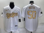 Los Angeles Dodgers #50 Mookie Betts White 2022 All Star Stitched Cool Base Nike Jersey