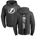 Tampa Bay Lightning #26 Martin St. Louis Charcoal One Color Backer Pullover Hoodie