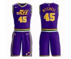 Utah Jazz #45 Donovan Mitchell Swingman Purple Basketball Suit Jersey
