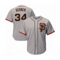 San Francisco Giants #34 Mike Gerber Grey Alternate Flex Base Authentic Collection Baseball Player Jersey