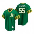 Nike Oakland Athletics #55 Sean Manaea Kelly Green Cooperstown Collection Road Stitched Baseball Jersey