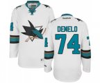 Reebok San Jose Sharks #74 Dylan DeMelo Authentic White Away NHL Jersey