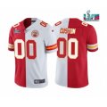 Kansas City Chiefs ACTIVE PLAYER Custom Red White Split Super Bowl LVII Patch Vapor Untouchable Limited Stitched Jersey