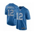 Detroit Lions #12 Danny Amendola Game Blue Alternate Football Jersey