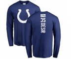 Indianapolis Colts #35 Pierre Desir Royal Blue Backer Long Sleeve T-Shirt