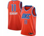 Oklahoma City Thunder #11 Detlef Schrempf Swingman Orange Finished Basketball Jersey - Statement Edition