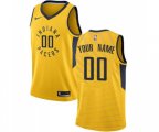 Indiana Pacers Customized Authentic Gold Basketball Jersey Statement Edition