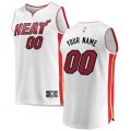 Miami Heat Fanatics Branded White Fast Break Custom Replica Jersey - Association Edition
