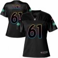 Women's Nike New York Jets #61 Spencer Long Game Black Fashion NFL Jersey