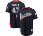Cleveland Indians #47 Trevor Bauer Game Navy Blue American League 2018 MLB All-Star MLB Jersey