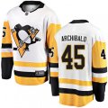 Pittsburgh Penguins #45 Josh Archibald Fanatics Branded White Away Breakaway NHL Jersey