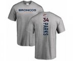Denver Broncos #34 Will Parks Ash Backer T-Shirt