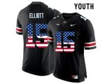 2016 US Flag Fashion Youth Ohio State Buckeyes Ezekiel Elliott #15 College Football Limited Jersey - Black