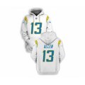 Los Angeles Chargers #13 Keenan Allen 2021 White Pullover Football Hoodie