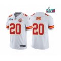 Kansas City Chiefs #20 Justin Reid White Super Bowl LVII Patch Vapor Untouchable Limited Stitched Jersey