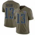 Tennessee Titans #13 Taywan Taylor Limited Olive 2017 Salute to Service NFL Jersey