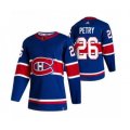 Montreal Canadiens #26 Jeff Petry Blue 2020-21 Reverse Retro Alternate Hockey Jersey