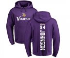 Minnesota Vikings #94 Jaleel Johnson Purple Backer Pullover Hoodie