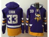 Minnesota Vikings #33 Dalvin Cook Purple Gold Name & Number Pullover NFL Hoodie