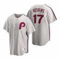 Nike Philadelphia Phillies #17 Rhys Hoskins White Cooperstown Collection Home Stitched Baseball Jersey