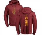 Cleveland Cavaliers #23 LeBron James Maroon Backer Pullover Hoodie