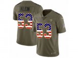 New Orleans Saints #53 A.J. Klein Limited Olive USA Flag 2017 Salute to Service NFL Jersey