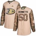 Anaheim Ducks #50 Antoine Vermette Authentic Camo Veterans Day Practice NHL Jersey