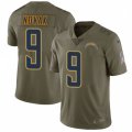 Los Angeles Chargers #9 Nick Novak Limited Olive 2017 Salute to Service NFL Jersey