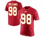 Kansas City Chiefs #98 Xavier Williams Red Rush Pride Name & Number T-Shirt