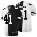 New Orleans Saints #41 Alvin Kamara Black White Limited Split Fashion Football Jersey