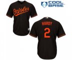 Baltimore Orioles #2 J.J. Hardy Replica Black Alternate Cool Base Baseball Jersey