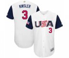 USA Baseball #3 Ian Kinsler White 2017 World Baseball Classic Authentic Team Jersey