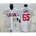 USA Baseball #65 Nestor Cortes Number 2023 White World Classic Stitched Jerseys