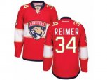 Florida Panthers #34 James Reimer Authentic Red Home NHL New Jersey