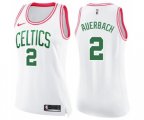 Women's Boston Celtics #2 Red Auerbach Swingman White Pink Fashion Basketball Jersey