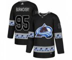 Colorado Avalanche #95 Andre Burakovsky Black Authentic Team Logo Fashion Stitched Hockey Jersey