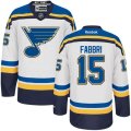 St. Louis Blues #15 Robby Fabbri Authentic White Away NHL Jersey