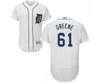 Detroit Tigers #61 Shane Greene White Home Flex Base Authentic Collection Baseball Jersey