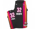 Miami Heat #32 Shaquille O'Neal Swingman Black ABA Hardwood Classic Basketball Jersey
